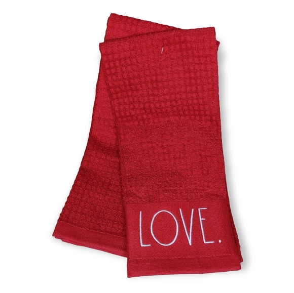 Rae Dunn Kitchen Rae Dunn Love Red Kitchen Hand Towels Set Poshmark